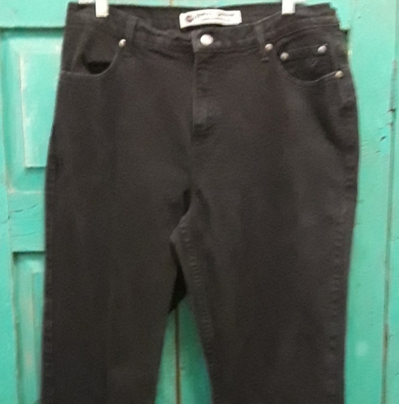 Women's Black Harley Davidson Jeans, Straight Leg Sz 16 - Picture 3 of 10